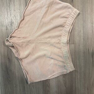 Aerie Cream Ribbed Shorts